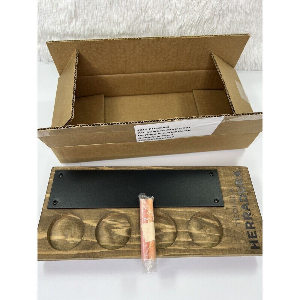 Tequila Herradura Tequila Tasting Tray Shots Wood Bar Chalk Man Cave NEW - Picture 9 of 10